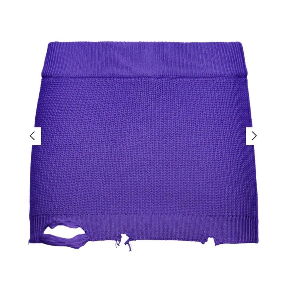 Revolve SER.O.YA Skirt Womens‎ Medium Purple Alora Mini Ribbed Knit Fitted NWOT